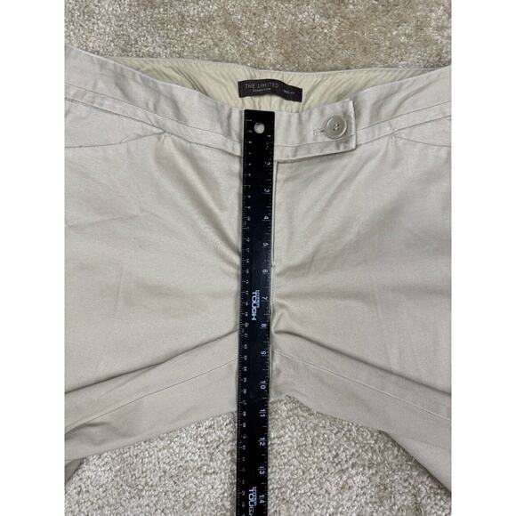 The Limited Sz 10 Drew Fit Cuffed Ankle Length Pants Beige Straight Leg B138 - Picture 13 of 16